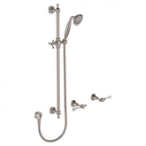 Fienza Lilian Shower Set Complete Lever Brushed Nickel / White Handles